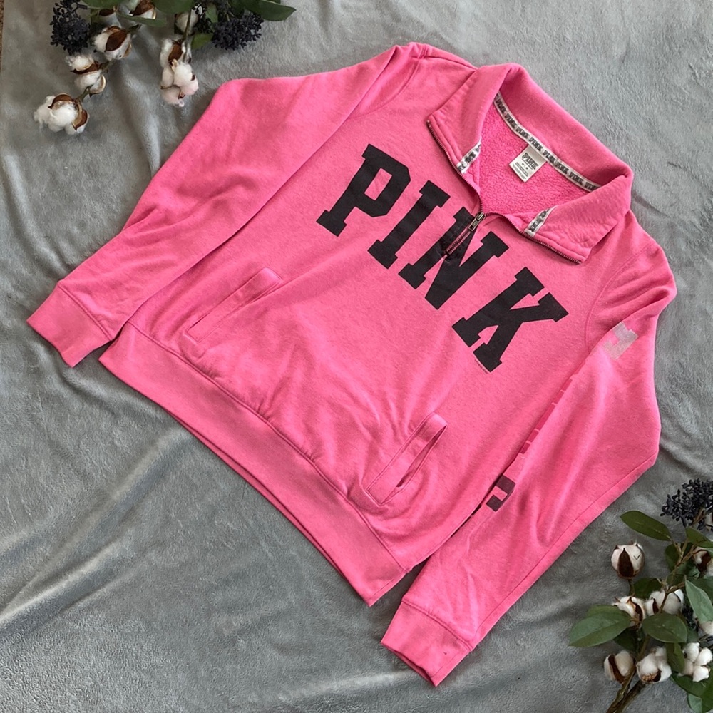 Pink brand 3/4 zip sweatshirt